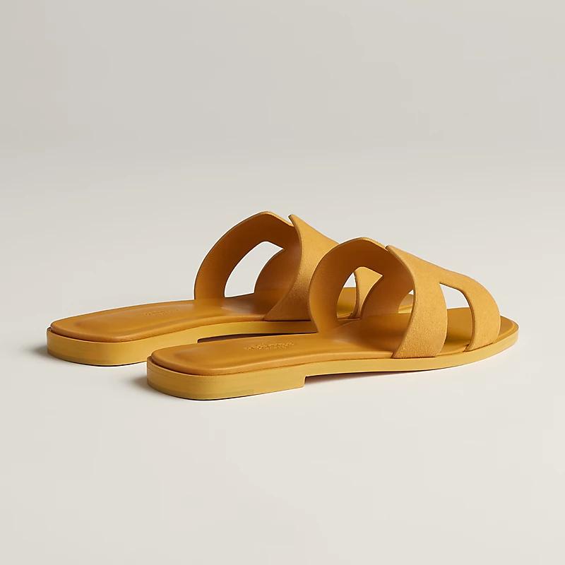 Giày Hermes Oran Sandal Nữ Vàng Đất